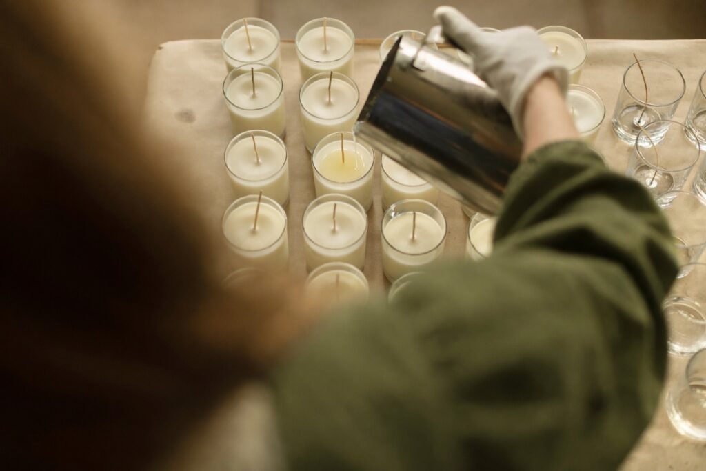 handgemaakte soja kaarsen